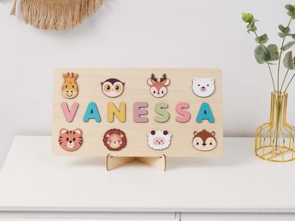 Custom Name Puzzle for Toddlers | Personalized Wooden Puzzle | Perfect Gift for Kids-Animal Series 1 - Image 5