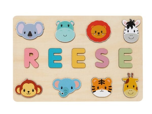 Wooden Name Puzzle for Children | Custom Name Puzzle Toy | Unique Educational Gift-Animal Series 2 - Image 8