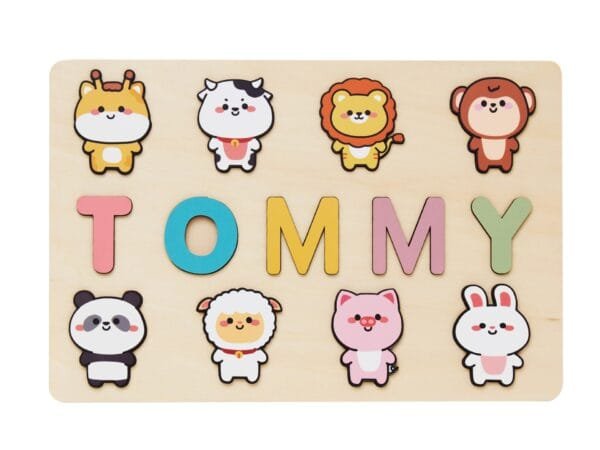 Personalized Kids Name Puzzle | Custom Wooden Name Puzzle | Fun Learning Toy for Children-Animal Series 3 - Image 8