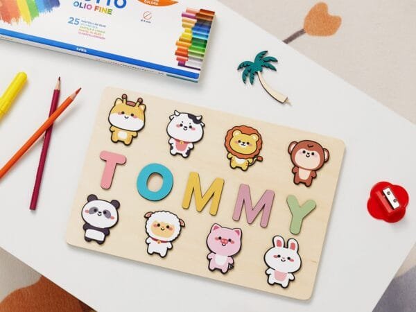 Personalized Kids Name Puzzle | Custom Wooden Name Puzzle | Fun Learning Toy for Children-Animal Series 3 - Image 2