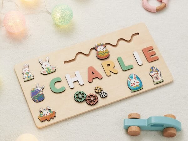 Personalized Wooden Baby Name Puzzle-Personalized name puzzle-Resurrection Series 3 - Image 3