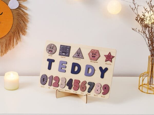 Personalized Educational Wooden Name Puzzle-Number Learning 2 - Image 4