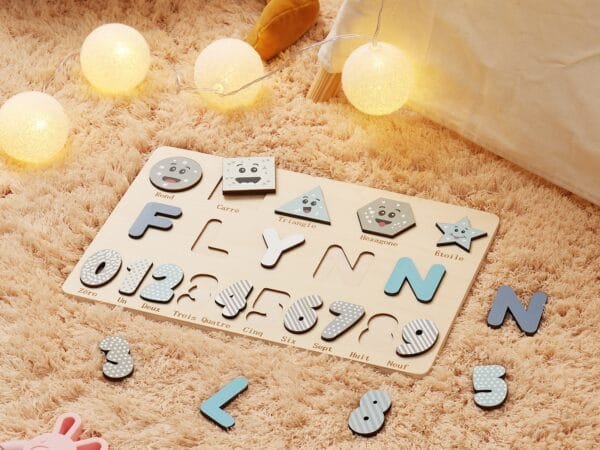 Personalized Wooden Baby Name Puzzle-Educational puzzle toy-Number Learning 6 - Image 3